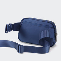 Pander 5 zipper pocket 2L belt bag in Blue Perennial, product detail view 5
