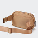 Pander 5 zipper pocket 2L belt bag in Caramel Burnt, product detail view 5