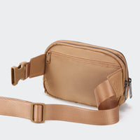 Pander 5 zipper pocket 2L belt bag in Caramel Burnt, product detail view 5
