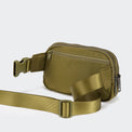 Pander 5 zipper pocket 2L belt bag in Dark Moss, product detail view 4
