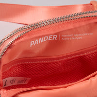 Pander 5 zipper pocket 2L belt bag in Dark Salmon, product detail view 8