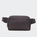 Pander 5 zipper pocket 2L belt bag in Dim Grey, front view with adjustable strap