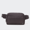 Pander 5 zipper pocket 2L belt bag in Dim Grey, front view with adjustable strap