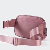 Pander 5 zipper pocket 2L belt bag in Dune Pink, product detail view 6