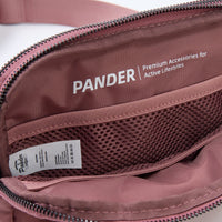 Pander 5 zipper pocket 2L belt bag in Dune Pink, product detail view 9