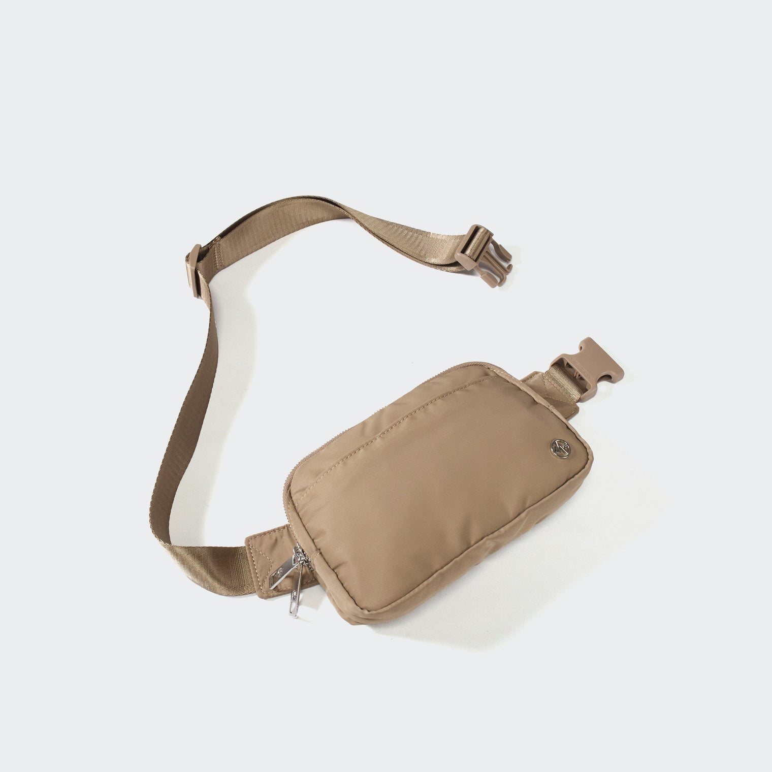 Pander 5 zipper pocket 2L belt bag in Gray Brown, product detail view 5