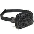 Pander 5 zipper pocket 2L belt bag in Grey Leopard, product detail view 2
