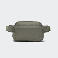 Pander 5 zipper pocket 2L belt bag in Grey Sage, product detail view 3