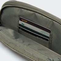 Pander 5 zipper pocket 2L belt bag in Grey Sage, product detail view 10