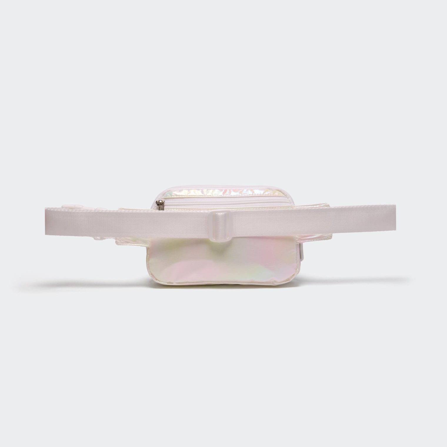 Pander 5 zipper pocket 2L belt bag in Iridescent White, product detail view 5