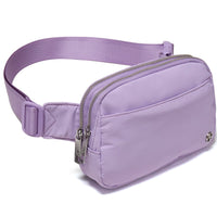 Pander 5 zipper pocket 2L belt bag in Lilac Purple, product detail view 2
