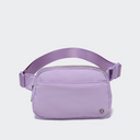 Pander 5 zipper pocket 2L belt bag in Lilac Purple, front view with adjustable strap