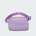 Pander 5 zipper pocket 2L belt bag in Lilac Purple, front view with adjustable strap