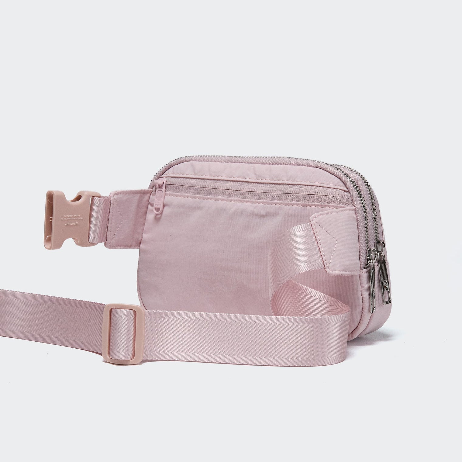 Pander 5 zipper pocket 2L belt bag in Pink, product detail view 5