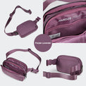 Pander 5 zipper pocket 2L belt bag in Purple Lavender, product detail view 4