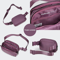 Pander 5 zipper pocket 2L belt bag in Purple Lavender, product detail view 4