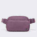 Pander 5 zipper pocket 2L belt bag in Purple Lavender, front view with adjustable strap