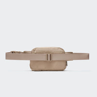 Pander 5 zipper pocket 2L belt bag in Raw Linen, product detail view 3
