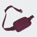 Pander 5 zipper pocket 2L belt bag in Red Merlot, product detail view 5