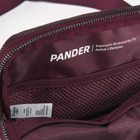 Pander 5 zipper pocket 2L belt bag in Red Merlot, product detail view 9