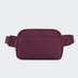 Pander 5 zipper pocket 2L belt bag in Red Merlot, front view with adjustable strap