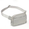 Pander 5 zipper pocket 2L belt bag in Seal Grey, product detail view 3