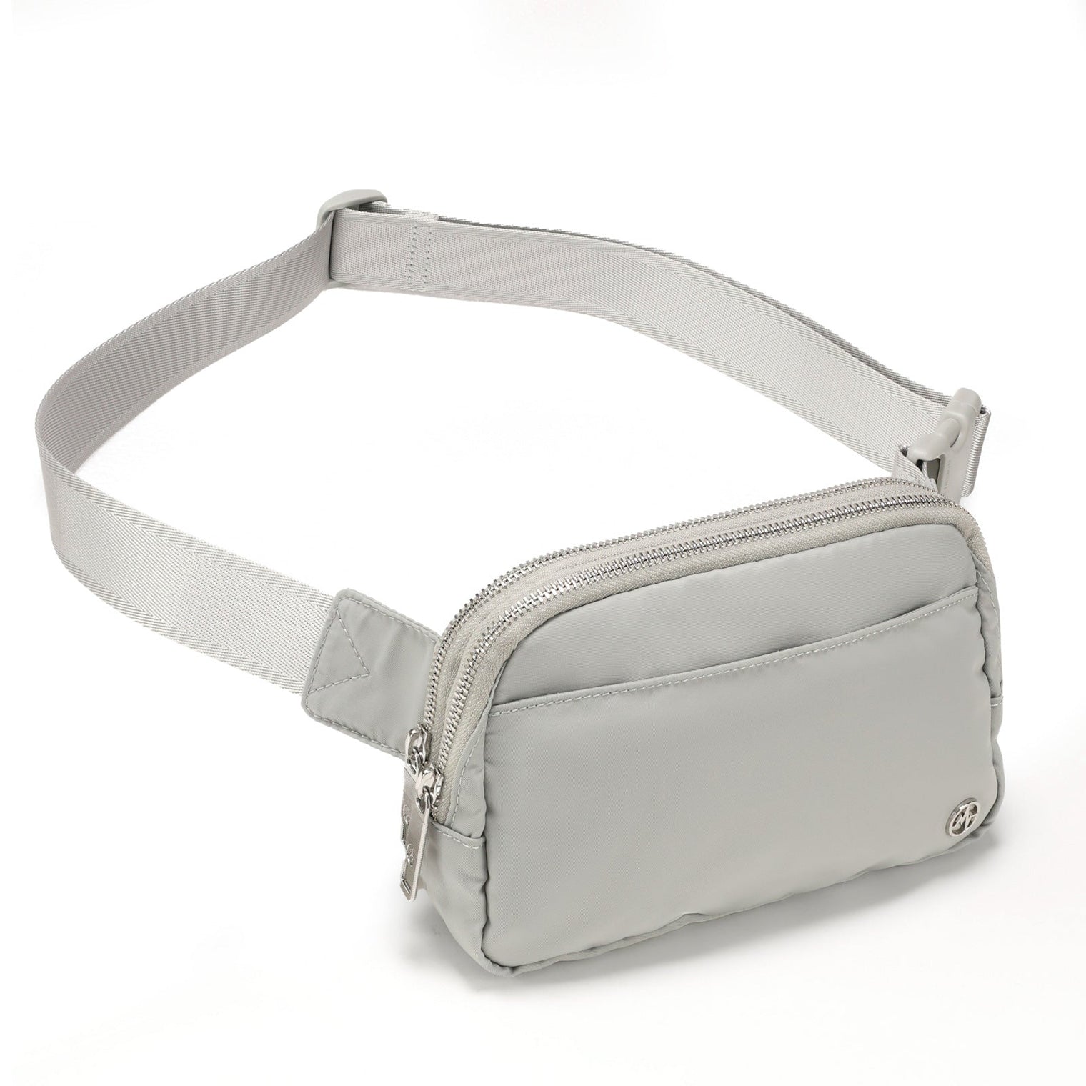 Pander 5 zipper pocket 2L belt bag in Seal Grey, product detail view 3
