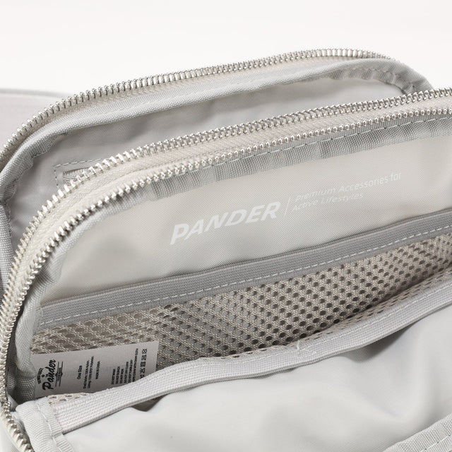 Pander 5 zipper pocket 2L belt bag in Seal Grey, product detail view 9