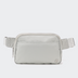 Pander 5 zipper pocket 2L belt bag in Seal Grey, front view with adjustable strap