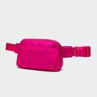 Pander 5 zipper pocket 2L belt bag in Sonic Pink, product detail view 3