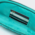 Pander 5 zipper pocket 2L belt bag in Teal Blue, product detail view 10
