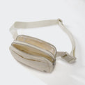 Pander 5 zipper pocket 2L belt bag in White Opal, product detail view 6