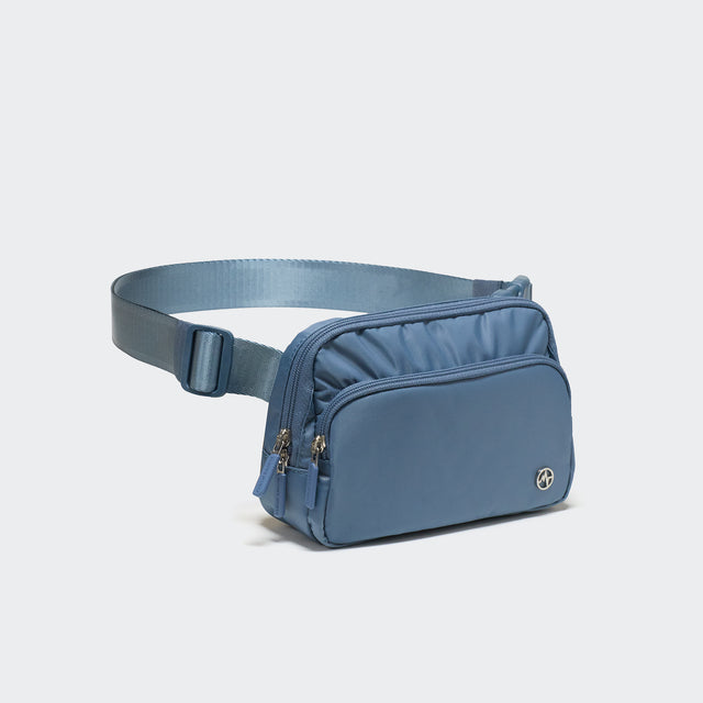 Pander 6-pocket crossbody belt bag in Blue