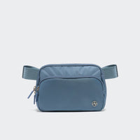 Pander 6-pocket crossbody belt bag in Blue front view