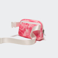 Pander 6-pocket crossbody belt bag in Cloud Pink front view