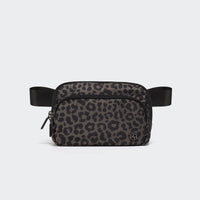 Pander 6-pocket crossbody belt bag in Grey Leopard