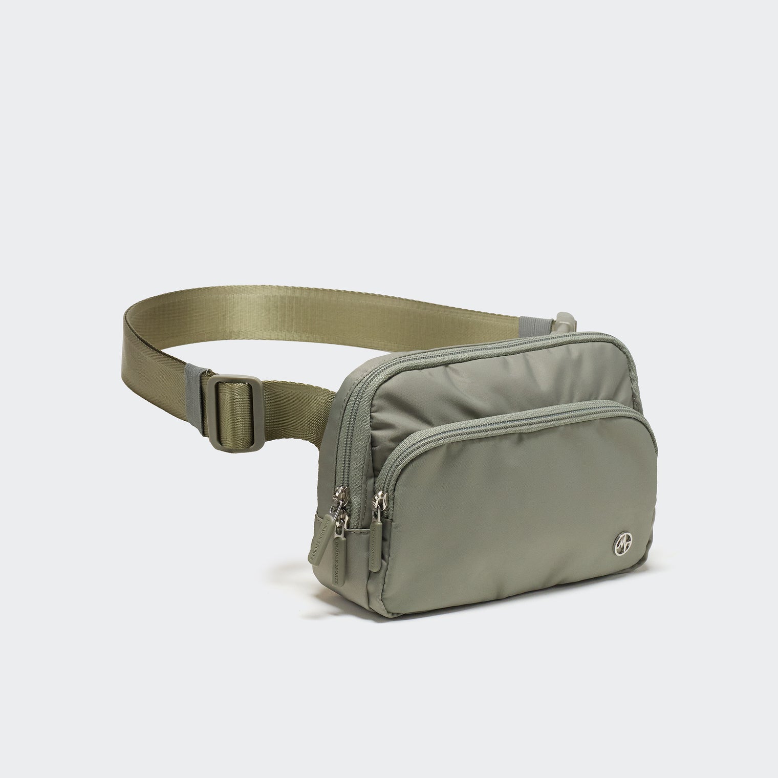 Pander 6-pocket crossbody belt bag in Grey Sage