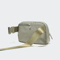 Pander 6-pocket crossbody belt bag in Grey Sage back view