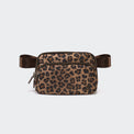 Pander 6-pocket crossbody belt bag in Leopard Multi front view