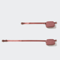 Pander 6-pocket crossbody belt bag in Mauve Pink with adjustable strap