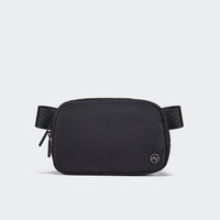 Pander 1L double zipper water-repellent nylon belt bag in Black, product view 1
