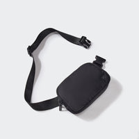 Pander 1L double zipper water-repellent nylon belt bag in Black, product view 5