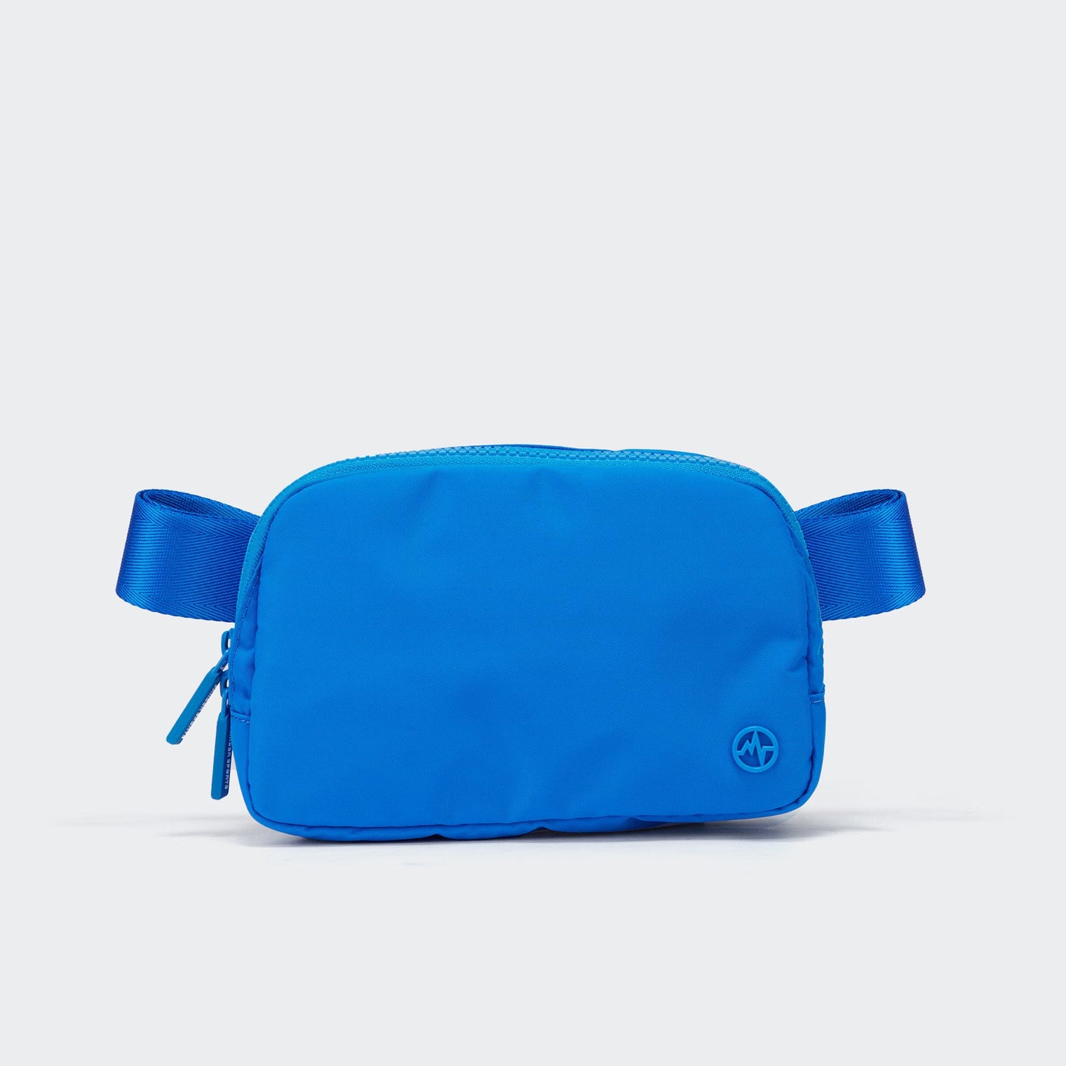 Pander 1L double zipper water-repellent nylon belt bag in Capri Blue, product view 1