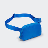 Pander 1L double zipper water-repellent nylon belt bag in Capri Blue, product view 2