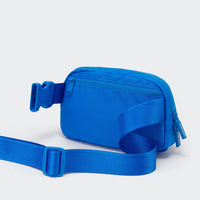 Pander 1L double zipper water-repellent nylon belt bag in Capri Blue, product view 4
