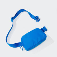 Pander 1L double zipper water-repellent nylon belt bag in Capri Blue, product view 5