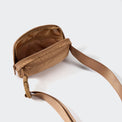 Pander 1L double zipper water-repellent nylon belt bag in Caramel Brown, product view 7