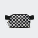 Pander 1L double zipper water-repellent nylon belt bag in Checkered Black, product view 1
