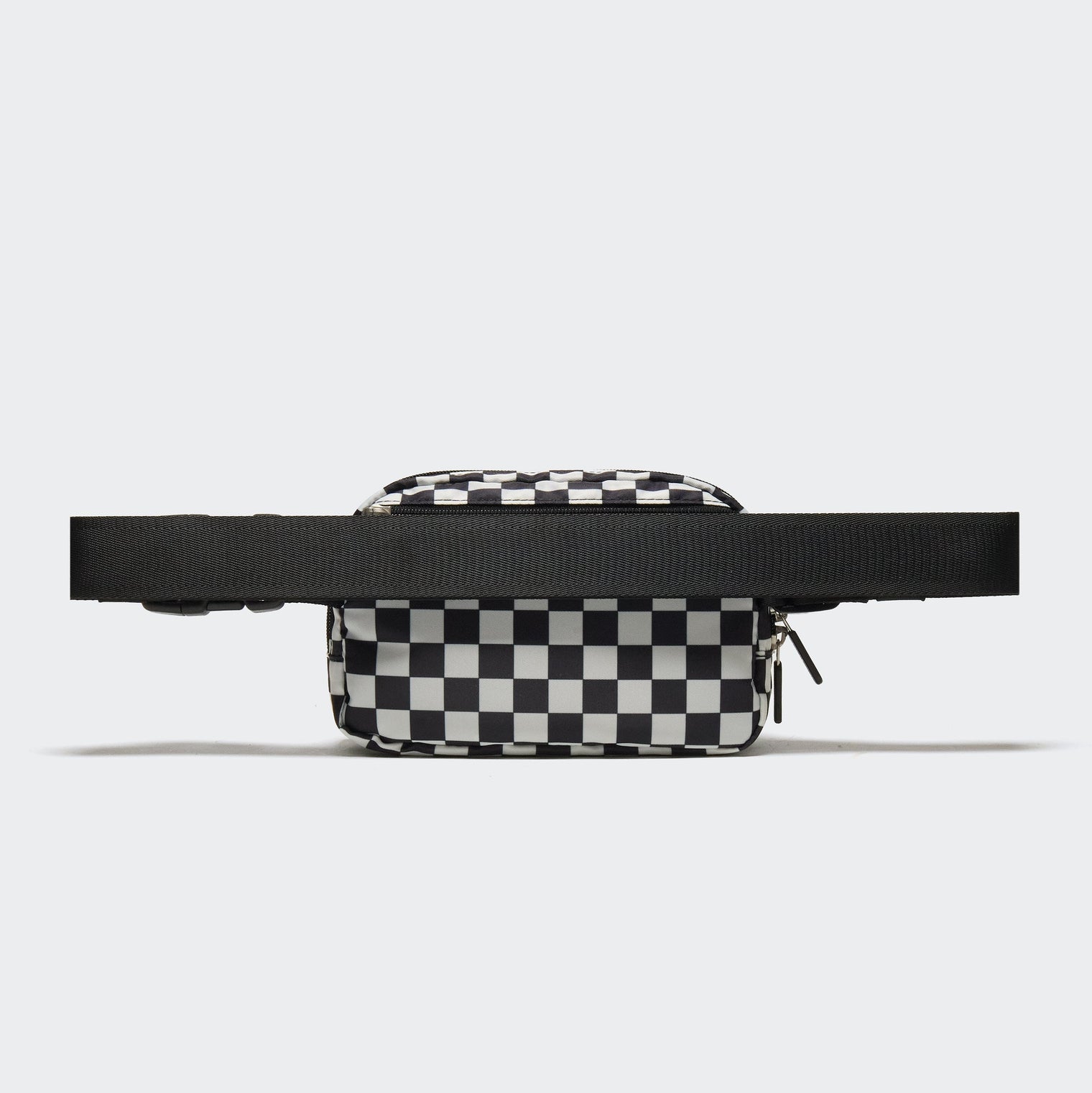 Pander 1L double zipper water-repellent nylon belt bag in Checkered Black, product view 3