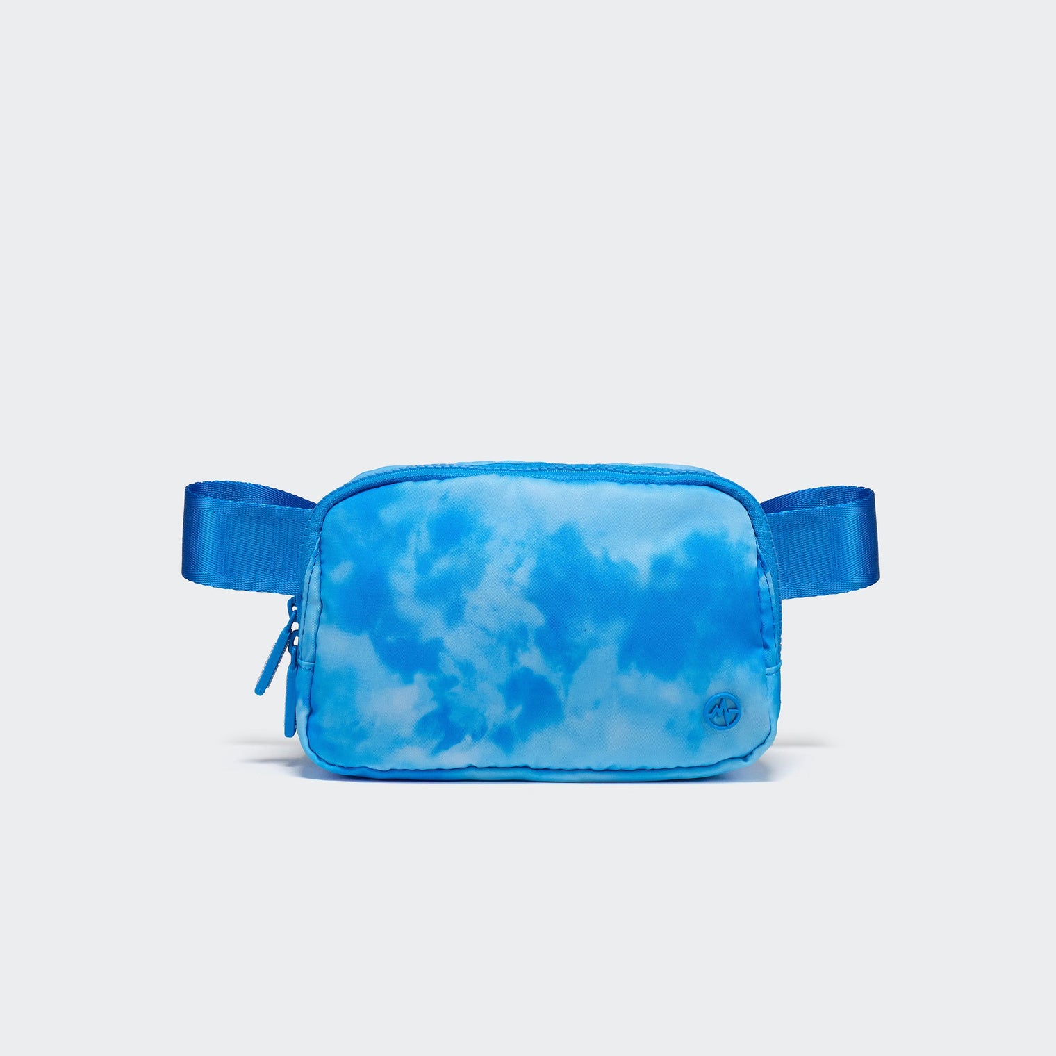 Pander 1L double zipper water-repellent nylon belt bag in Cloud Blue, product view 1